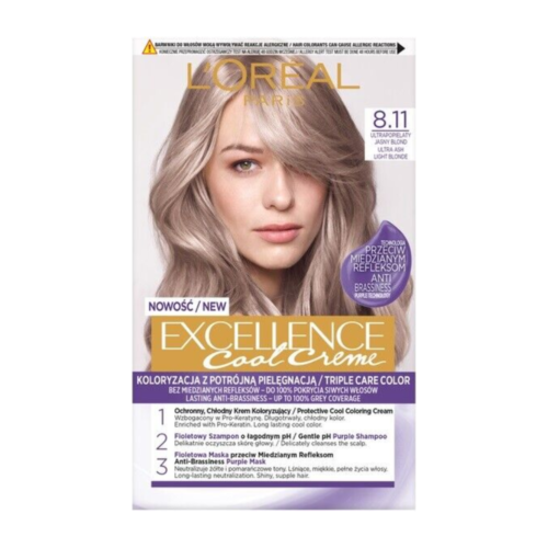 LOREAL EXCELLENCE COOL 8.11 ULTRA ASH BLOND