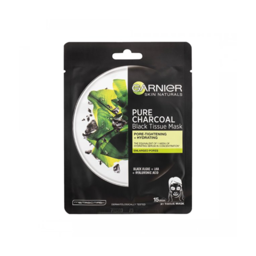 GARNIER CHARCOAL&BLACK TEA TISSUE FACE MASK