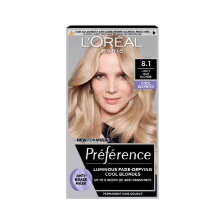 LOREAL PREFERENCE 8.1 COPENHAGEN LIGHT ASH BLONDE