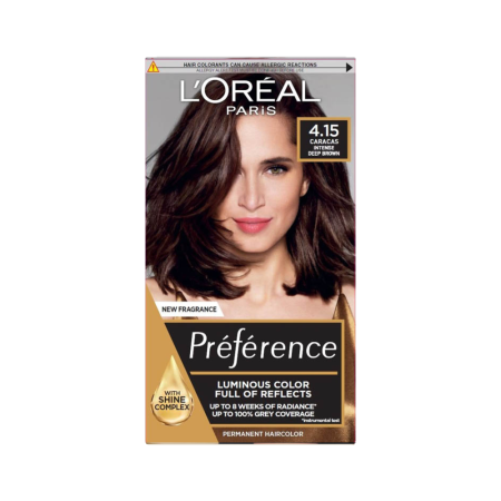 LOREAL PREFERENCE 4.15 CARACAS INTENSE DEEP BROWN