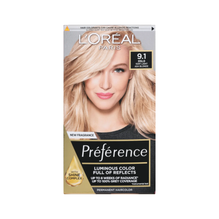 LOREAL PREFERENCE 9.1 OSLO VERY LIGHT ASH BLONDE