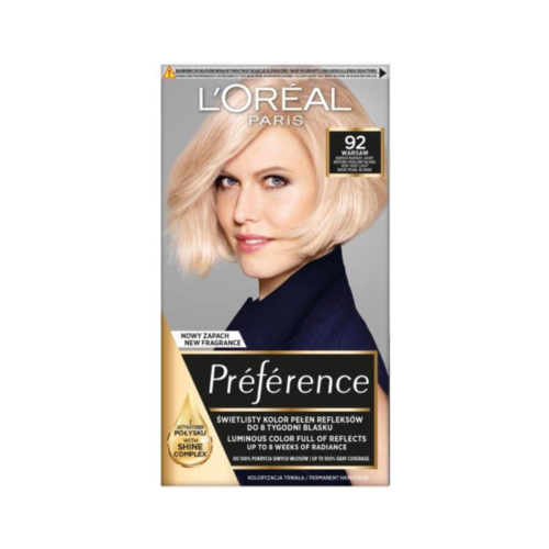 LOREAL PREFERENCE 92 WARSAW BEIGE PEARL BLONDE