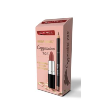 RIMMEL MAUVE QUARTZ&LIPLINER CAPUCCINO SET