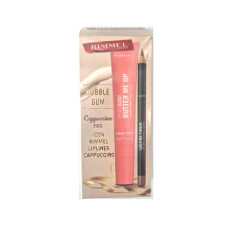 RIMMEL BUBLE GUM GLOSS&LIPLINER CAPPUCCINO