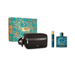 VERSACE EROS EDT SET 100ML + SP 10ML + Çantë e zezë Versace