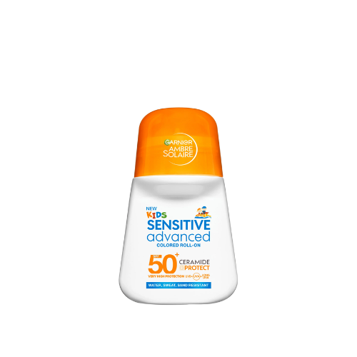GARNIER AMBRE SOLAIRE KIDS SENSITIVE ADVANCED COLORED ROLL-ON SPF 50