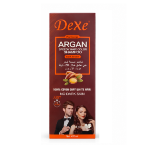 Dexe Argan Speedy Hair Color Shampoo Dark Brown