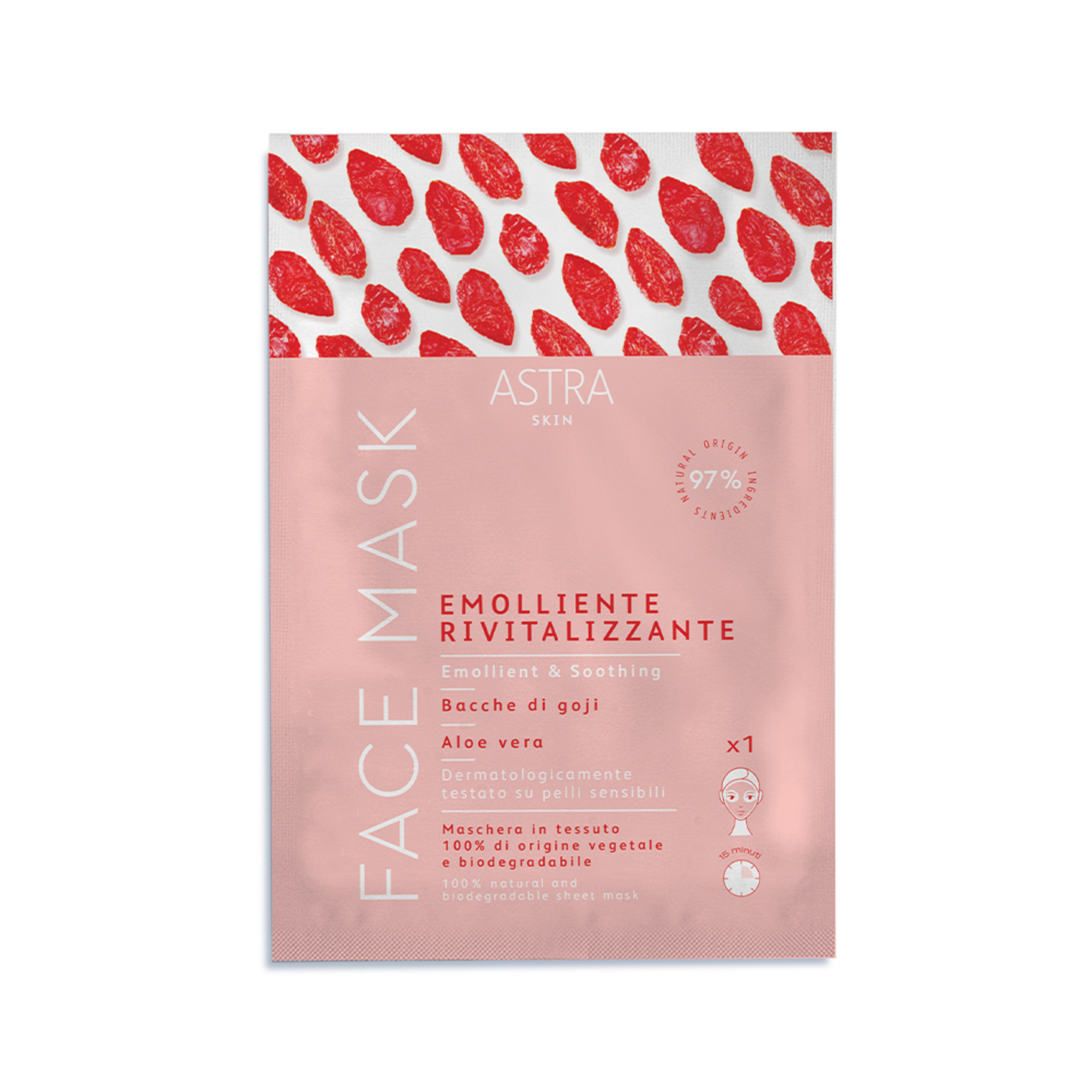 Astra Skin Emollient Revitalizing Sheet Face Mask 12ml